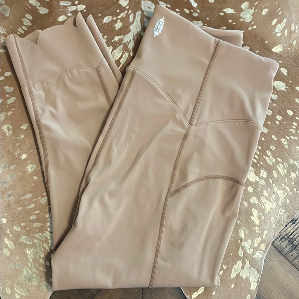 Tan High-Waisted Leggings
